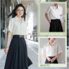 Áo Sơ Mi Trắng Tay Ngắn Nữ ATOMI - Bigsize, Không Nhăn, Thời Trang Công Sở, Giá 116k 3