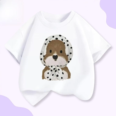 Áo sơ mi trẻ em Hàn Quốc DREAMY BABY họa tiết chó nhỏ, phù hợp bé trai và bé gái, giá ưu đãi 100.333₫ 7