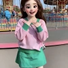 Áo sơ mi trẻ em Tencel mỏng chống nắng Macaron, phù hợp váy chữ A, giá 238k