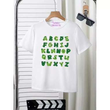 Áo sơ mi trẻ em unisex chất lượng cao, vải mềm, bảng chữ thời trang, giá 143.332 VND