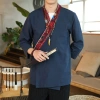 Áo sơ mi vải lanh cotton tay ba phong cách Trung Quốc Hanfu, cổ chéo, quần áo dân tộc - Giá 323.432₫ 6