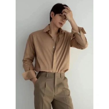 Áo sơ mi vải lụa dài tay form rộng phong cách Hàn Quốc AS03 - Giá ưu đãi 119k