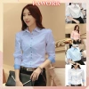 Áo sơ mi viền dài tay tương phản thanh lịch - Công sở, giảm 22% chỉ 194.400₫