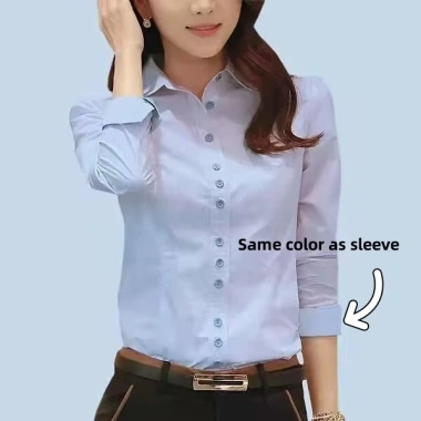 Áo sơ mi viền dài tay tương phản thanh lịch - Công sở, giảm 22% chỉ 194.400₫ 7