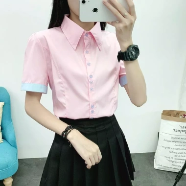 Áo sơ mi viền dài tay tương phản thanh lịch - Công sở, giảm 22% chỉ 194.400₫ 9