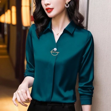Áo sơ mi voan cao cấp dài tay, phong cách Mambo Xuân Thu, mặc Bạc Hà chuyên nghiệp - 133.585₫