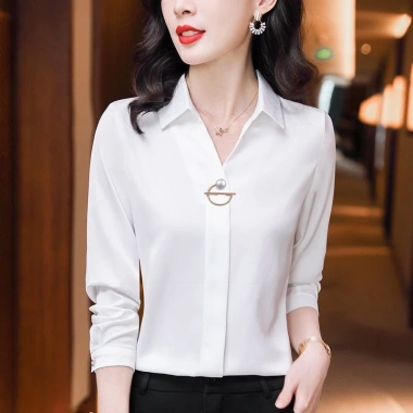 Áo sơ mi voan cao cấp dài tay, phong cách Mambo Xuân Thu, mặc Bạc Hà chuyên nghiệp - 133.585₫