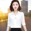 Áo sơ mi voan cao cấp dài tay, phong cách Mambo Xuân Thu, mặc Bạc Hà chuyên nghiệp - 133.585₫ 8