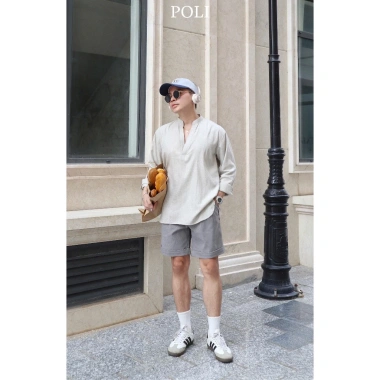 Áo sơ mi xám leinin tròng cổ POLI rộng thoải mái – 600.000₫ (giảm từ 774.000₫) 6 Áo sơ mi xám leinin tròng cổ POLI rộng thoải mái – 600.000₫ (giảm từ 774.000₫) 6