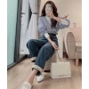 Áo sơ mi xanh cổ đức kẻ dài M01 - Giá ưu đãi 119k, dễ phối mọi trang phục 2