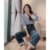 Áo sơ mi xanh cổ đức kẻ dài M01 - Giá ưu đãi 119k, dễ phối mọi trang phục 3