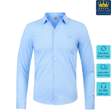 Áo sơ mi xước nam dài tay, vải mềm mại thoáng mát, thấm mồ hôi, chỉ 200.000₫ giảm 20%