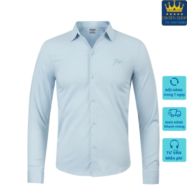 Áo sơ mi xước nam dài tay, vải mềm mại thoáng mát, thấm mồ hôi, chỉ 200.000₫ giảm 20%