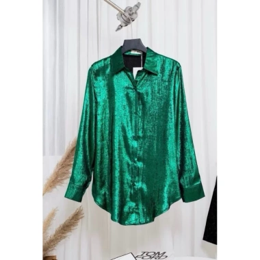 Áo sơmi nữ dài tay tơ nhũ trơn xanh lá NQT Boutique – phong cách công sở, giảm giá 20% 8 Áo sơmi nữ dài tay tơ nhũ trơn xanh lá NQT Boutique – phong cách công sở, giảm giá 20% 8