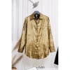 Áo sơmi nữ dài tay tơ nhũ vàng đồng NQT boutique - phong cách công sở, giảm giá 20% 8