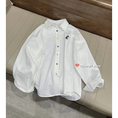 Áo Sơmi Thô Nữ Gigi.Studio Thêu Mickey Cúc Sắc Màu - Giá 212.430₫ (Giảm 23%)