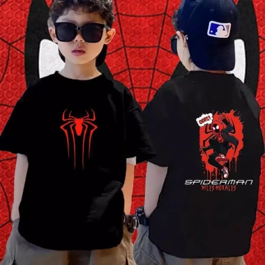 Áo Spider bé trai 1-11 tuổi, thun oversize phong cách đường phố, giảm giá 18%