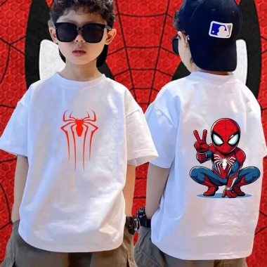Áo Spider bé trai 1-11 tuổi, thun oversize phong cách đường phố, giảm giá 18%