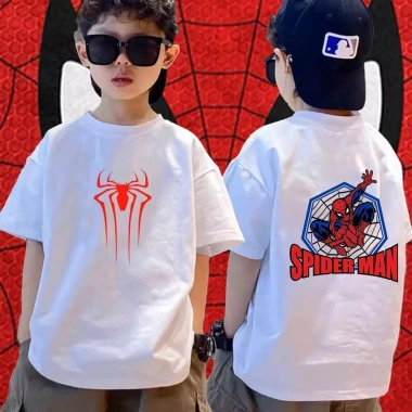 Áo Spider bé trai 1-11 tuổi, thun oversize phong cách đường phố, giảm giá 18%
