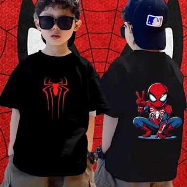 Áo Spider bé trai 1-11 tuổi, thun oversize phong cách đường phố, giảm giá 18%