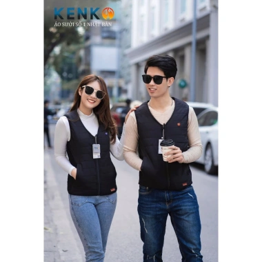 Áo sưởi ấm gile KENKO V01 Nhật Bản 9 vùng nhiệt, pin siêu nhẹ, làm ấm nhanh, chống rét, du lịch xứ tuyết - 670k 6