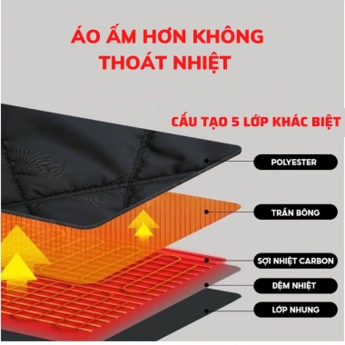 Áo Sưởi Ấm SUKI Nhật Bản 9 Điểm Nhiệt Mẫu 2.023 - Áo Phao Ghi Lê, Giá chỉ 299.000₫ 4