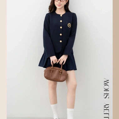 Áo Suông Thu Đông MICHI House Dài Tay Cổ Tròn Dáng Xuông Bigsize A136 395k