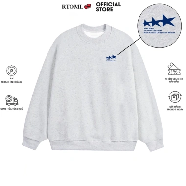 Áo Sweater 2.025 Ngôi sao Việt Nam Local Form rộng Unisex 320GSM Vải cao cấp - Chỉ 99.000đ COD