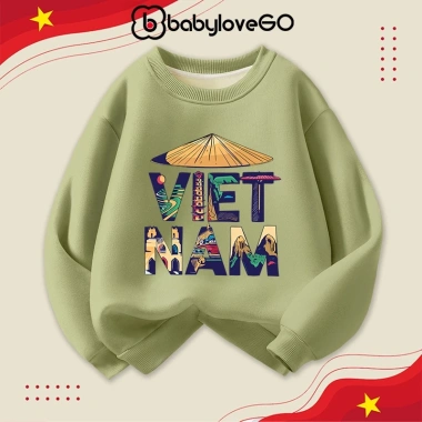 Áo sweater BabyloveGO cho bé trai, bé gái - Nỉ haida dày ấm, Việt Nam, 149.000₫ 9