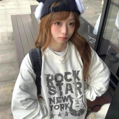 Áo Sweater Basic Nữ Xám Tiêu 380gsm 24h Giao Hàng Tay Dài Mùa Đông RTOML 2