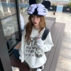 Áo Sweater Basic Nữ Xám Tiêu 380gsm 24h Giao Hàng Tay Dài Mùa Đông RTOML 4