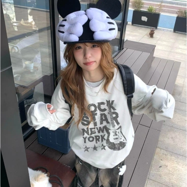 Áo Sweater Basic Nữ Xám Tiêu 380gsm 24h Giao Hàng Tay Dài Mùa Đông RTOML 5