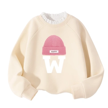 Áo Sweater bé gái bông cừu giữ ấm thời trang thu đông, mũ in - 250k (từ 300k) 9
