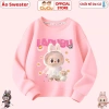 Áo Sweater Bé Gái Labubu CIUCIU KID Vải Nỉ Da Cá Co Dãn Mềm Mại Ấm Áp 9-35kg 6
