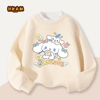Áo Sweater Bé Gái Lông Cừu Fleece Agaric Edge Cinnamoroll 250k Giảm Giá Thu Đông
