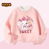 Áo Sweater Bé Gái Lông Cừu Fleece Nỉ Thu Đông In Thỏ Anh Đào - Giá 250k