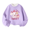 Áo Sweater Bé Gái Lông Cừu Fleece Nỉ Thu Đông In Thỏ Anh Đào - Giá 250k 8