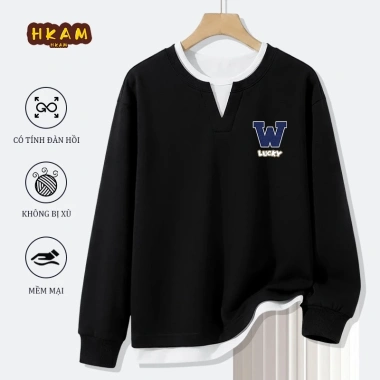 Áo Sweater Bé Trai Giả Hai Mảnh Unisex Thời Trang Thoải Mái - Giá 270.000đ 7