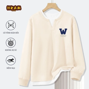 Áo Sweater Bé Trai Giả Hai Mảnh Unisex Thời Trang Thoải Mái - Giá 270.000đ 9