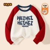 Áo Sweater Bé Trai HKAM Nỉ Lông Cừu Ấm Áp, In Chữ Unisex Đa Năng - Giá Ưu Đãi 270k 7
