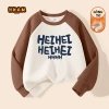 Áo Sweater Bé Trai HKAM Nỉ Lông Cừu Ấm Áp, In Chữ Unisex Đa Năng - Giá Ưu Đãi 270k 8
