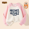 Áo Sweater Bé Trai HKAM Nỉ Lông Cừu Ấm Áp, In Chữ Unisex Đa Năng - Giá Ưu Đãi 270k 9
