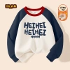 Áo Sweater Bé Trai HKAM Nỉ Lông Cừu Ấm Áp, In Chữ Unisex Đa Năng - Giá Ưu Đãi 270k 10