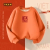 Áo Sweater Bé Trai HKAM Nỉ Lông Cừu Ấm Áp, Lót Năm Mới, Thời Trang Thu Đông 10