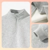 Áo Sweater Bé Trai HKAM Nỉ Lông Cừu Nửa Mở In Hình Núi - Thời Trang Thoải Mái 6