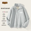 Áo Sweater Bé Trai HKAM Nỉ Lông Cừu Nửa Mở In Hình Núi - Thời Trang Thoải Mái 8