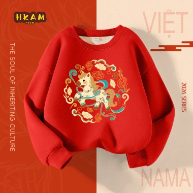 Áo Sweater Bé Trai Lông Cừu Fleece Năm Mới Ấm Áp Thu Đông Giá ưu đãi 212.963 VND