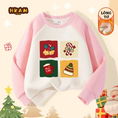 Áo Sweater Bé Trai Nỉ Lông Cừu Ấm Áp, In Hình Giáng Sinh - Giá Ưu Đãi 270.000 VND 9