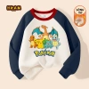 Áo Sweater Bé Trai Nỉ Lông Cừu Giữ Ấm Thoải Mái In Hình Pokemon Giá 270.000 VND