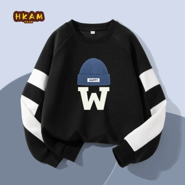 Áo Sweater bé trai nỉ tay chắp vá thời trang thoải mái, in mũ - 210.000₫ 8